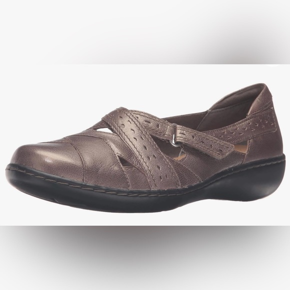 Clarks clogs, worn once, 10W, pewter color, in box - Picture 2 of 4